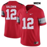 Men's NCAA Ohio State Buckeyes Matthew Baldwin #12 College Stitched 2018 Spring Game Authentic Nike Red Football Jersey FM20D77AN